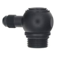 DeatschWerks - DeatschWerks 6-02-0420-B DeatschWerks 10AN ORB Male to 6AN Male Flare Low Profile 90-Degree Swivel - Anodized Matte Black - Image 1