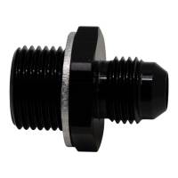 DeatschWerks - DeatschWerks 6-02-0616-B DeatschWerks 6AN Male Flare to M18 X 1.5 Male Metric Adapter (Incl Washer) - Anodized Matte Black - Image 1