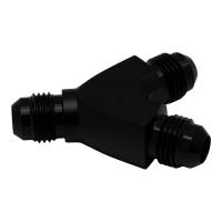DeatschWerks - DeatschWerks 6-02-0701-B DeatschWerks 6AN Male Flare to 6AN Male Flare to 6AN Male Flare Y Fitting - Anodized Matte Black - Image 1