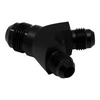 DeatschWerks - DeatschWerks 6-02-0702-B DeatschWerks 6AN Male Flare to 6AN Male Flare to 8AN Male Flare Y Fitting - Anodized Matte Black - Image 1