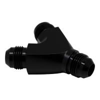 DeatschWerks - DeatschWerks 6-02-0706-B DeatschWerks 8AN Male Flare to 8AN Male Flare to 8AN Male Flare Y Fitting - Anodized Matte Black - Image 1