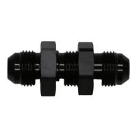 DeatschWerks - DeatschWerks 6-02-0709-B DeatschWerks 8AN Male Flare to 8AN Male Flare Bulkhead Adapter (Incl Nut) - Anodized Matte Black - Image 1