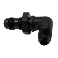 DeatschWerks - DeatschWerks 6-02-0710-B DeatschWerks 6AN Male Flare to 6AN Male Flare Bulkhead Adapter 90-Degree - Anodized Matte Black - Image 1