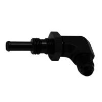 DeatschWerks - DeatschWerks 6-02-0712-B DeatschWerks 6AN Male Flare to 5/16in Male Barb Bulkhead Adapter 90-Degree - Anodized Matte Black - Image 1