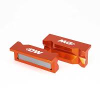 DeatschWerks - DeatschWerks 6-02-1007 DeatschWerks 4in. Aluminum Soft Jaws w/ Magnet - Orange Anodized - Image 1