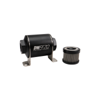 DeatschWerks - DeatschWerks 8-03-070-100K DeatschWerks Stainless Steel 8AN 100 Micron Universal Inline Fuel Filter Housing Kit (70mm) - Image 2
