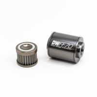 DeatschWerks - DeatschWerks 8-03-070-100K DeatschWerks Stainless Steel 8AN 100 Micron Universal Inline Fuel Filter Housing Kit (70mm) - Image 4