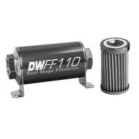 DeatschWerks - DeatschWerks 8-03-110-040K DeatschWerks Stainless Steel 8AN 40 Micron Universal Inline Fuel Filter Housing Kit (110mm) - Image 2