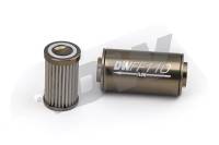 DeatschWerks - DeatschWerks 8-03-110-100K DeatschWerks Stainless Steel 10AN 100 Micron Universal Inline Fuel Filter Housing Kit (110mm) - Image 1