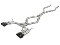 aFe - aFe 49-36342-B aFe MACH Force-Xp 3.5in. 304 SS C/B Exhaust w/o Muffler 15-18 BMW X5 M V8-4.4L (tt) - Black Tip - Image 1