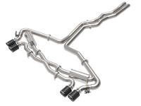 aFe - aFe 49-36448-C aFe 20-22 Audi RS6 Avant V8 4L (tt) MACH Force-Xp 3in to 2.5in 304 SS Cat-Back Exhaust w/ Carbon Tip - Image 1