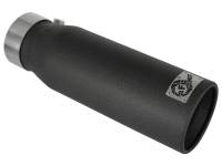 aFe - aFe 49-92043-B aFe MACHForce XP Exhausts Tips SS-304 EXH Tip 3in x 4Out x 12L Bolt-On (blk) - Image 1