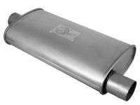 aFe - aFe 49M00002 aFe Scorpion Replacement Alum Steel Muffler Double Layer 2-1/2in In/Out Center/Offset 18inL x9inW - Image 1
