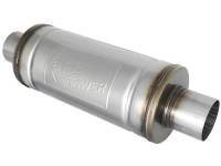 aFe - aFe 49M00007 aFe MACH Force-Xp 409 SS Muffler 2-1/2in Center/Center 14in L X 6in Dia - Round Body - Image 2