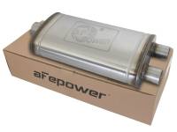 aFe - aFe 49M00014 aFe MACHForce XP SS Muffler 3in Center Inlet / 2.5in Dual Outlets 22in L x 11in W x 6in H Body - Image 2