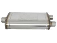 aFe - aFe 49M00014 aFe MACHForce XP SS Muffler 3in Center Inlet / 2.5in Dual Outlets 22in L x 11in W x 6in H Body - Image 4