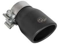 aFe - aFe 49T25354-B06 aFe MACH Force-XP 409 SS Single Wall Universal Clamp On Exhaust Tip - Black - Image 1