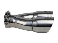 aFe - aFe 49T25364-P10 aFe Takeda 2.5in 304 Stainless Steel Clamp-on Exhaust Tip 2.5in Inlet 3in Dual Outlet - Polished - Image 3