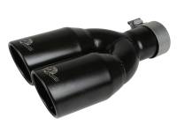 aFe - aFe 49T25374-B12 aFe MACH Force-Xp 409 Stainless Steel Clamp-on Exhaust Tip 2.5in Inlet 3.5in Outlet - Black - Image 1