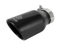 aFe - aFe 49T25404-B08 aFe Takeda 304 Stainless Steel Clamp-On Exhaust Tip 2.5in.Inlet / 4in Outlet - Black - Image 1