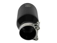 aFe - aFe 49T25404-B08 aFe Takeda 304 Stainless Steel Clamp-On Exhaust Tip 2.5in.Inlet / 4in Outlet - Black - Image 4