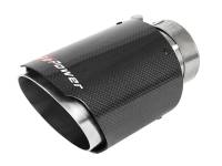 aFe - aFe 49T25404-C07 aFe MACH Force-Xp 409 SS Clamp-On Exhaust Tip 2.5in. Inlet / 4in. Outlet / 7in. L - Carbon - Image 1