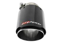 aFe - aFe 49T25404-C07 aFe MACH Force-Xp 409 SS Clamp-On Exhaust Tip 2.5in. Inlet / 4in. Outlet / 7in. L - Carbon - Image 5