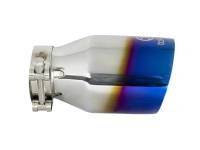 aFe - aFe 49T25404-L07 aFe Takeda 304 Stainless Steel Clamp-On Exhaust Tip 2.5in Inlet / 4in Outlet - Blue Flame - Image 3
