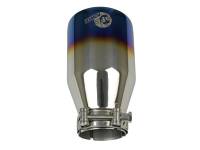 aFe - aFe 49T25404-L071 aFe Mach Force XP 304 Stainless Steel Clamp-On Exhaust Tip 2.5in Inlet / 4in Outlet - Blue Flame - Image 2