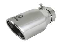 aFe - aFe 49T25404-P08 aFe Takeda 304 Stainless Steel Clamp-On Exhaust Tip 2.5in. Inlet / 4in. Outlet / 8in. L - Polished - Image 1