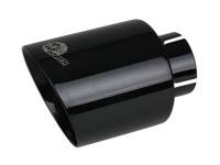 aFe - aFe 49T25454-B071 aFe Takeda 409 SS Clamp-On Exhaust Tip 2.5in. Inlet / 4.5in. Outlet / 7in. L - Black - Image 1