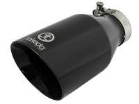 aFe - aFe 49T25454-B09 aFe Takeda 409 SS Clamp-On Exhaust Tip 2.5in. Inlet / 4.5in. Outlet / 9in. L - Black - Image 1