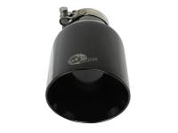 aFe - aFe 49T25454-B091 aFe MACH Force-Xp 409 SS Clamp-On Exhaust Tip 2.5in. Inlet / 4.5in. Outlet / 9in. L - Black - Image 2