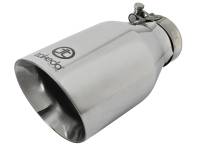 aFe - aFe 49T25454-P09 aFe Takeda 304 Stainless Steel Clamp-On Exhaust Tip 2.5in. Inlet / 4.5in. Outlet / 9in. L - Polished - Image 1
