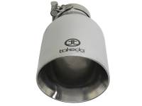 aFe - aFe 49T25454-P09 aFe Takeda 304 Stainless Steel Clamp-On Exhaust Tip 2.5in. Inlet / 4.5in. Outlet / 9in. L - Polished - Image 2
