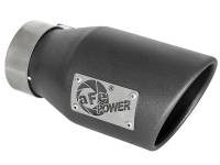aFe - aFe 49T30451-B091 aFe MACH Force-Xp 3in 304 SS Metallic Black Exhaust Tip 3in In x 4-1/2in Out x 9in L Clamp-On Right - Image 1