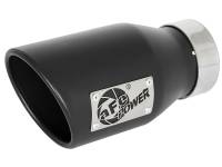 aFe - aFe 49T30452-B09 aFe MACH Force-Xp 409 SS Exhaust Tip Black (Left Side) 3in In x 4-1/2in Out x 9in L Clamp-On - Image 1