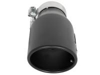aFe - aFe 49T30452-B09 aFe MACH Force-Xp 409 SS Exhaust Tip Black (Left Side) 3in In x 4-1/2in Out x 9in L Clamp-On - Image 2