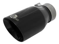aFe - aFe 49T30454-B092 aFe MACH Force-Xp Univ 304 SS Double-Wall Clamp-On Exhaust Tip - Black - 3in Inlet - 4.5in Outlet - Image 1