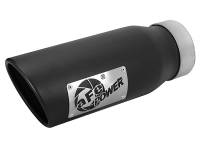 aFe - aFe 49T35452-B12 aFe MACH Force-Xp Universal Exhaust Tip 3-1/2ININ x 4-1/2IN Outlet x 12IN Black Left Side Exit - Image 1