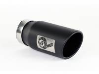 aFe - aFe 49T40501-B12 aFe Power Diesel Exhaust Tip Black- 4 in In x 5 out X 12 in Long Bolt On (Right) - Image 1