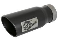 aFe - aFe 49T40502-B12 aFe MACH Force-Xp Universal Exhaust Tip 4 IN Inlet x 5 IN Outlet x 12 IN L- Black Tip - Image 1