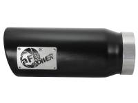 aFe - aFe 49T40506-B12 aFe MACH Force-Xp Universal Exhaust Tip 4 IN Inlet x 5 IN Outlet x 12 IN L- Black Tip - Image 3