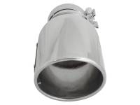 aFe - aFe 49T40601-P12 aFe MACH Force-XP 304 SS Right Side Single Wall Polished Exhaust Tip 4in Inlet x 6in Outlet x 12in L - Image 4