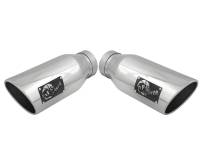 aFe - aFe 49T40606-P15 aFe MACH Force-XP 304 SS Single Wall Polished Exhaust Tip Pair 4in Inlet x 6in Outlet x 15in L - Image 1