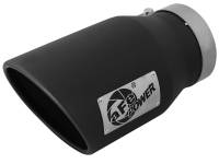 aFe - aFe 49T50702-B12 aFe MACHForce XP 5in 304 Stainless Steel Exhaust Tip 5 In x 7 Out x 12L in Bolt On Right - Black - Image 1