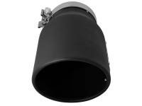 aFe - aFe 49T50702-B12 aFe MACHForce XP 5in 304 Stainless Steel Exhaust Tip 5 In x 7 Out x 12L in Bolt On Right - Black - Image 3