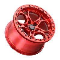 Weld - Weld W90670075450 Weld Off-Road W906 17X10 Ledge Beadlock 5X127 ET-25 BS4.50 Candy Red / Red Ring 71.5 - Image 2