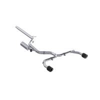 MBRP - MBRP Exhaust pS46173CF MBRP 2022 VW Golf GTI MK8 T304 SS 3in Cat-Back Exhaust 2.5in Dual Split Rear w/ Carbon Fiber Tips - Image 1