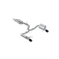 MBRP - MBRP Exhaust pS46183CF MBRP 17-19 VW Golf SportWagen/Alltrack 1.8T T304SS 3in Cat-Back 2.5in Dual Split Rear w/ CF Tips - Image 1